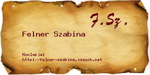 Felner Szabina névjegykártya